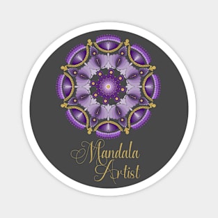 Purple Mandala Artist Magnet